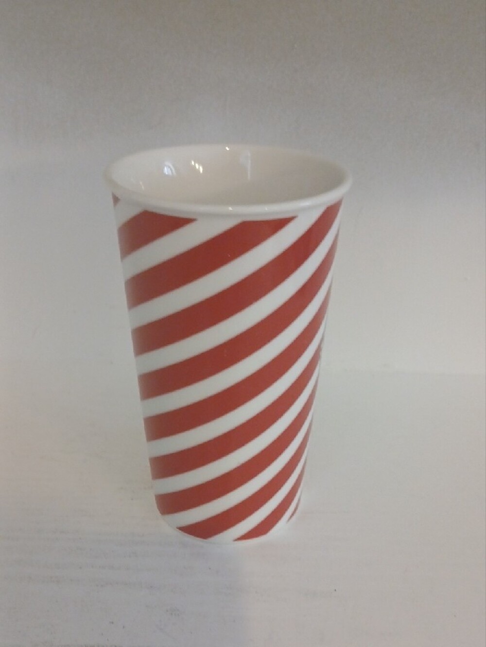 Starbucks Red, White & Green Diagonal Stripe Mug - Picture 4 of 5